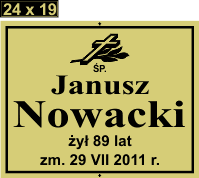 Tablice natrumienne Katolickie - wzór 24X19