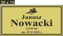 Tablice natrumienne Katolickie - wzór 30X15