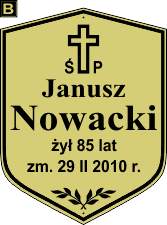 Tablice natrumienne Katolickie - wzór B