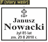 Tablice natrumienne Katolickie - wzór F