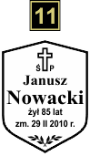 Tabliczki urnowe Katolickie - wzór A11