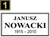 Tabliczki urnowe Katolickie - wzór B1