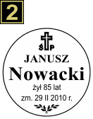Tabliczki urnowe Katolickie - wzór B2