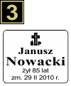 Tabliczki urnowe Katolickie - wzór B3