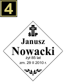 Tabliczki urnowe Katolickie - wzór B4