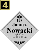 Tabliczki urnowe Katolickie - wzór S4
