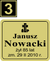 Tabliczki urnowe Katolickie - wzór Z3