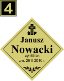 Tabliczki urnowe Katolickie - wzór Z4