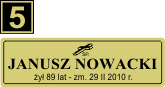 Tabliczki urnowe Katolickie - wzór Z5