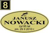Tabliczki urnowe Katolickie - wzór Z9