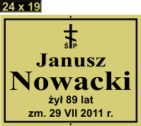 Tablice natrumienne Prawosławne - wzór 24X19