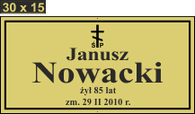 Tablice natrumienne Prawosławne - wzór 30X15
