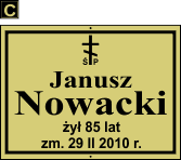 Tablice natrumienne Prawosławne - wzór C