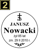 Tabliczki urnowe Prawosławne - wzór B2