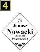 Tabliczki urnowe Prawosławne - wzór B4