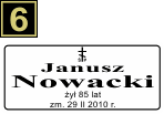 Tabliczki urnowe Prawosławne - wzór B6
