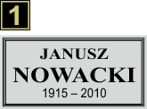 Tabliczki urnowe Prawosławne - wzór S1