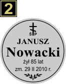 Tabliczki urnowe Prawosławne - wzór S2