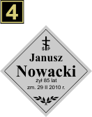 Tabliczki urnowe Prawosławne - wzór S4