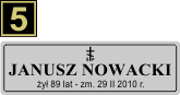 Tabliczki urnowe Prawosławne - wzór S5