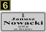 Tabliczki urnowe Prawosławne - wzór S6