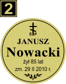 Tabliczki urnowe Prawosławne - wzór Z2