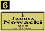 Tabliczki urnowe Prawosławne - wzór Z6