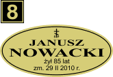Tabliczki urnowe Prawosławne - wzór Z9