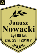 Tablice natrumienne Świeckie - wzór A