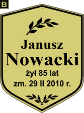 Tablice natrumienne Świeckie - wzór B