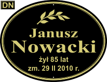 Tablice natrumienne Świeckie - wzór DN