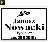 Tablice natrumienne Świeckie - wzór F