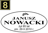 Tabliczki urnowe Świeckie - wzór B9