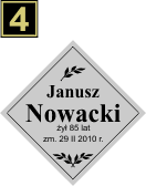 Tabliczki urnowe Świeckie - wzór S4