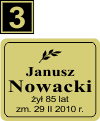Tabliczki urnowe Świeckie - wzór Z3