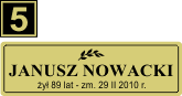 Tabliczki urnowe Świeckie - wzór Z5