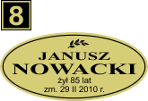 Tabliczki urnowe Świeckie - wzór Z9