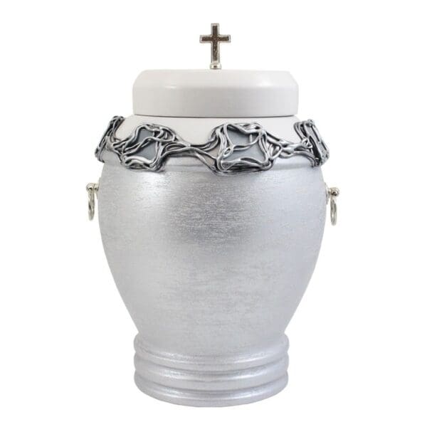 Urna Ceramiczna Srebrna